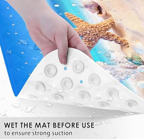 Bathtub Shower Mat 40X16 Inch, for Toddler, Beach Golden - Image 5