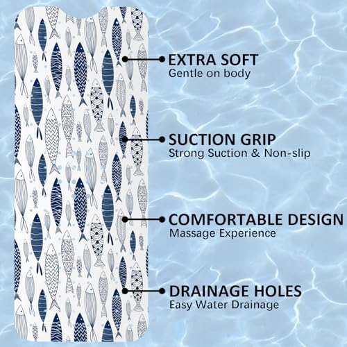 Fish Bathtub Mat Non Slip, Boho Baby Bath Mat - Image 7