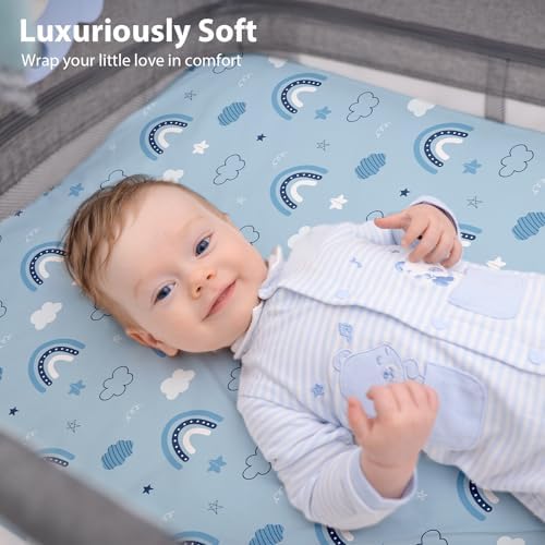 Baby Bedside Bassinet Sheets Fitted, 33”x20” Compatible - Image 6