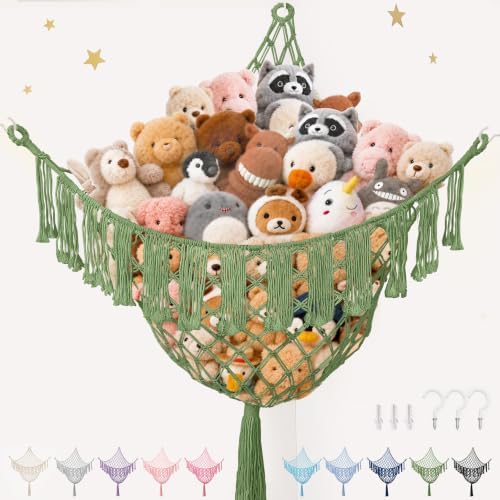 Lare Stuffed Animal Storage Hammock Corner Net by PrimZootyDesign