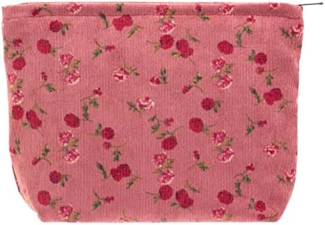PAZIMIIK Makeup Bag Large Zipper Corduroy Make Up Pouch by PAZIMIIK
