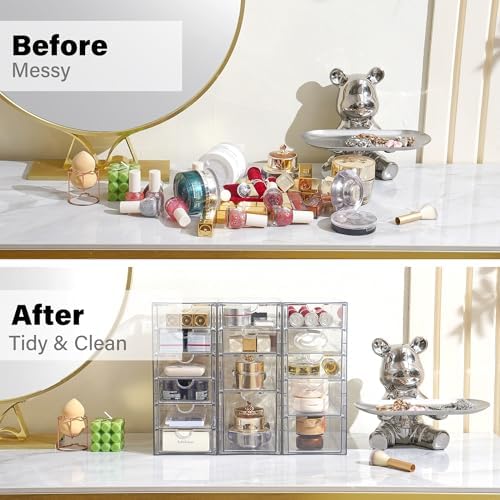 Prsildan 15 Drawers Teacher Toolbox Acrylic Containers - Image 6