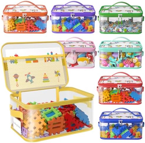 8 Packs Large Clear Toy Storage Bags by Shcsdr