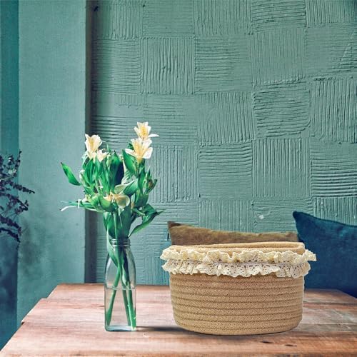 Basket for Gifts, Small Cute Decorative Jute Baskets for Baby - Image 7