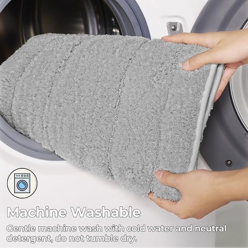 GRANNY SAYS Gray Bathroom Rugs Set 2 Piece, Non Slip Microfiber Bath Mats - Image 6
