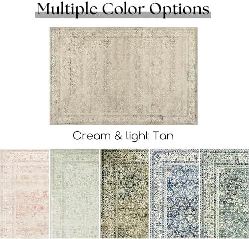 Vintage Boho Soft Rugs 5 x7 Washable Earth Tone Nursery Rug - Image 6