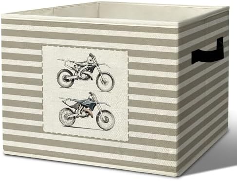 Rustic Dirt Bike Storage Bins Boxes Handles by Unknown