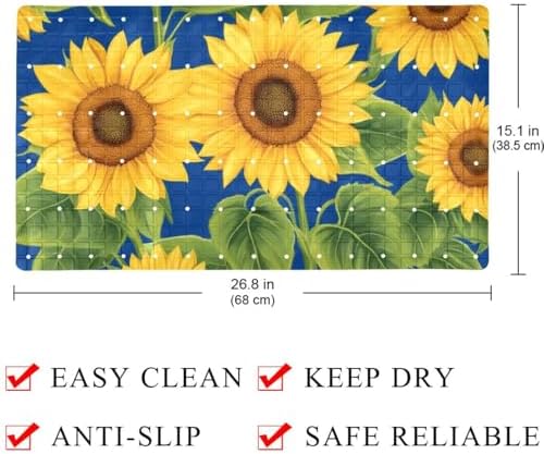 Shower Mat Non Slip, Sunflower Anti Slip Bath Mat - Image 4
