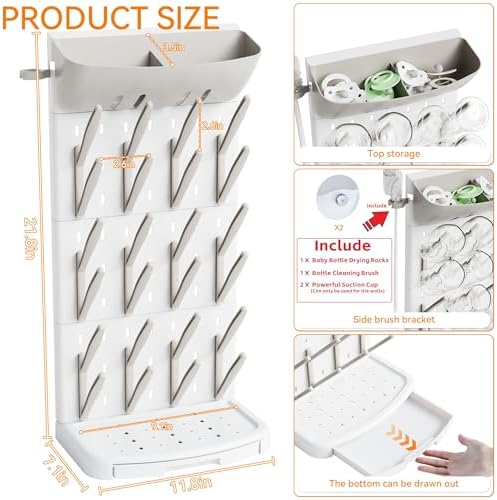 SuoXing Vertical Baby Bottle Drying Rack - Image 3