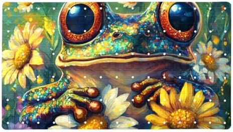 Bathtub Mat Non Slip 26.8x15.1In, Flowers Frog Bath Mat by Anna+Cowper