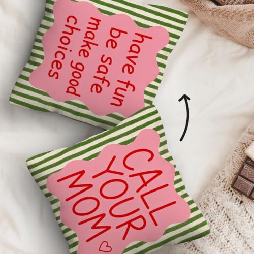 kdqua Funny Call Your Mom Pillow Cover 18x18 Double-Sided, College Student - Image 4