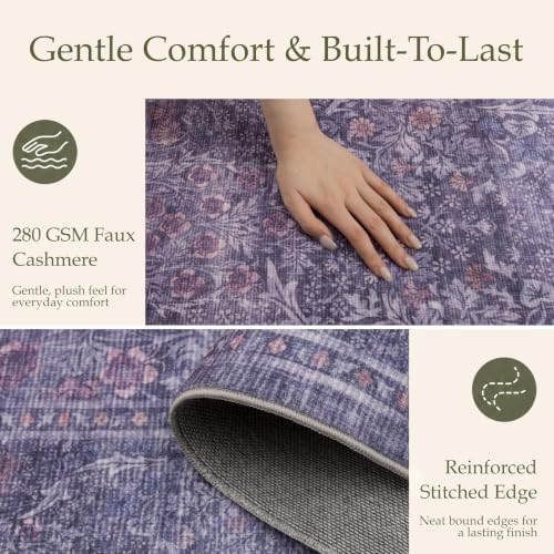 JOLLYVOGUE 6x9 Area Rugs for Living Room, Vintage Washable Rug - Image 5