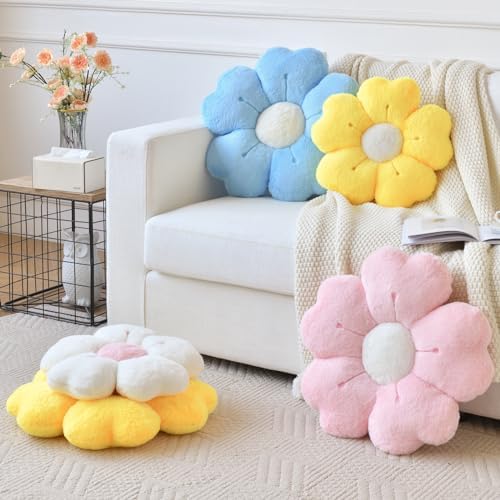 Flower Pillow, Cute Daisy Decorative Throw Pillows, 19.6 Inches - Image 5