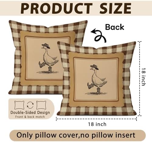 Western Goose Nursery Decor Pillow Cover 18x18 - Image 5