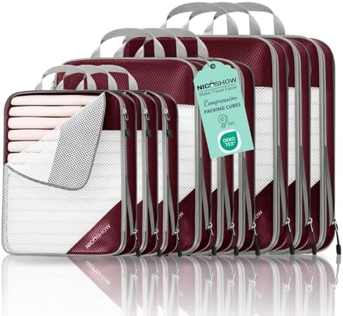 9 Set Compression Packing Cubes by NICOSHOW
