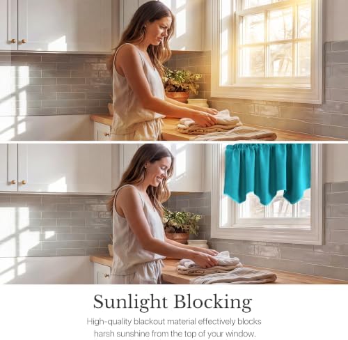 NICETOWN Kitchen Valance Treatment Blackout Valance - Image 2