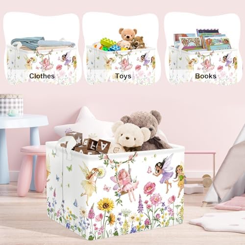 Clastyle Lovely Princess Laundry Basket Kids Clothes Book Storage Basket Gift - Image 5