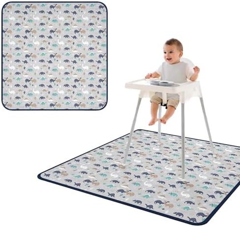 BapronBaby Desert Dinos Waterproof Splash Mat Catch All Floor Cover by BapronBaby