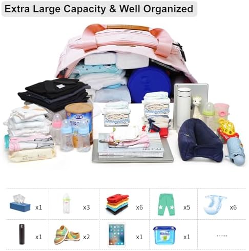FHELAD Diaper Bag Tote for Women, Baby Diaper Bag 16L - Image 4