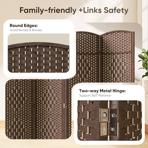 JOSTYLE 8 Panel Room Divider, Privacy Screen & Room Separation, Extra Wide - Image 6