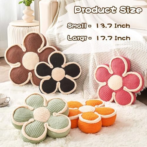 Kcvvcr Flower Pillow, Soft Shaped Floor Cushion, Decorative Throw Pillow - Image 3