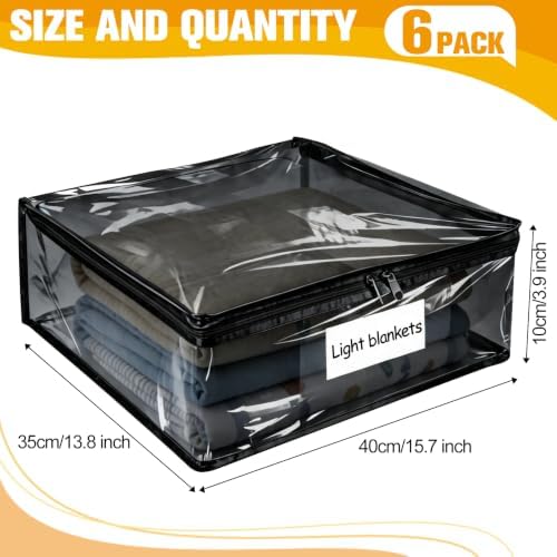 Plastic Storage Bags with Easy-Glide Zipper, Durable Clear Vinyl Zippered - Image 2