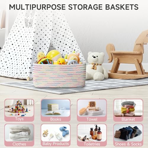 3 Pack Small Storage Baskets for Organizing, 11.8×7.8×5.1" - Image 5