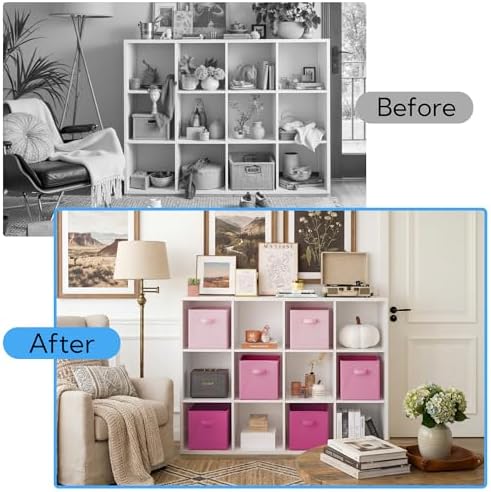 Cupic Cupid 6-Pack 11x11 Storage Cubes, Fabric Cube Bins - Image 6