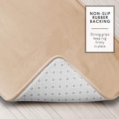 Clara Clark Bathroom Rugs, Velvet Memory Foam Bath Mat, Non-Slip Bath Rugs - Image 4