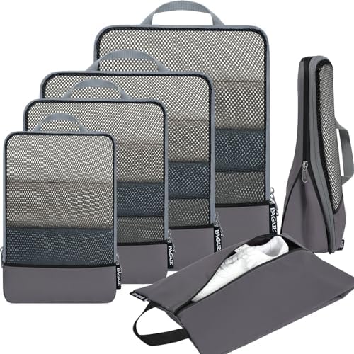 BAGAIL 4 Set/6 Set/8 Set Compression Packing Cubes Travel Accessories by BAGAIL