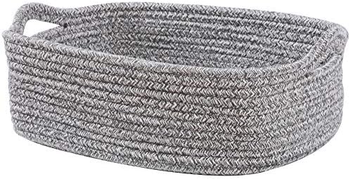 Woven Cotton Rope Storage Basket, Cube Changing Table Organizer by Unknown
