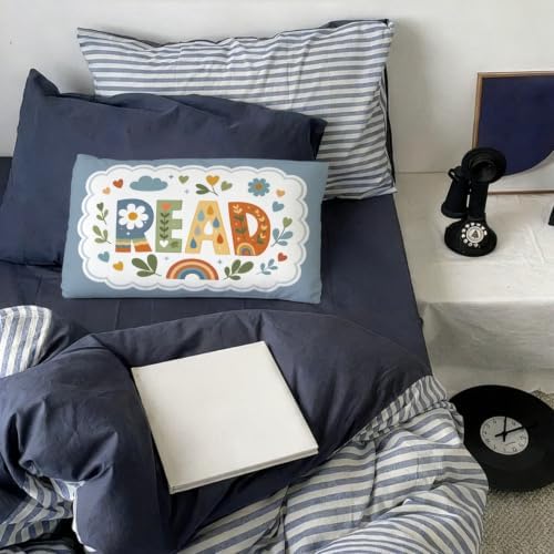 Boho Floral Kids Reading Corner Decor 12x20 Pillow Cover - Image 2