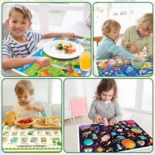 Disposable Sticky Placemats for Toddlers, 40 Pack Kids Table Mats - Image 4