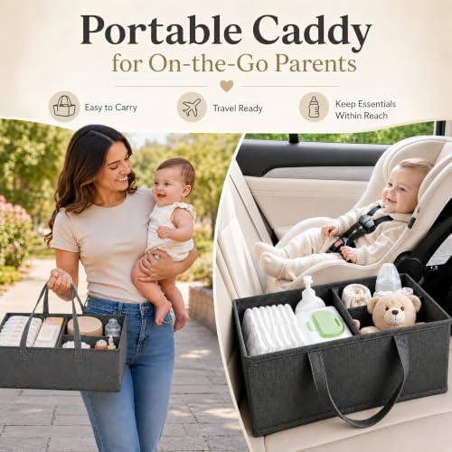 2-IN-1 Baby Diaper Caddy Cart - Image 7