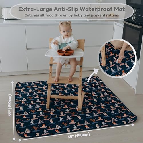55"x55"Jumbo Thick 4-Layer Baby Splat Mat - Image 2
