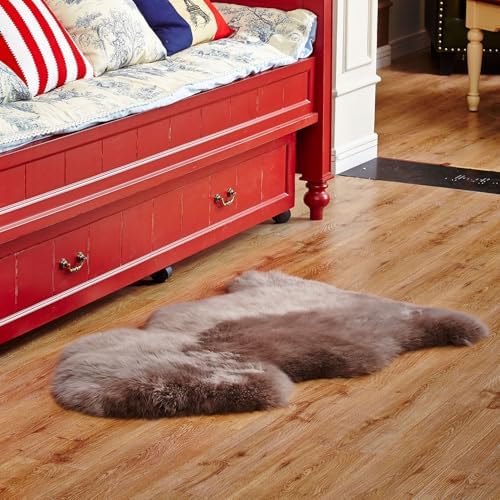 Genuine Real NZ Sheepskin Area Rug Fluffy Lambskin Fur Mushroom 2 x 3.2ft - Image 3