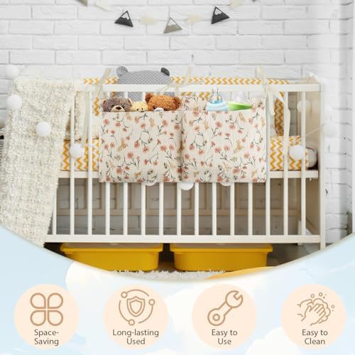 Flintronic Baby Crib Organiser, Baby Bed Storage Hanging Bag, Crib Organizer - Image 6