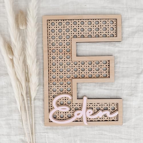 Custom Boho Wood Personalized Initial & Name Sign by Imaginate