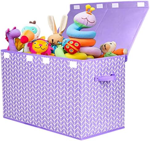 Large Toy Storage Box Chest for Kids, Sturdy Toy Box Bin Baskets by Mayniu