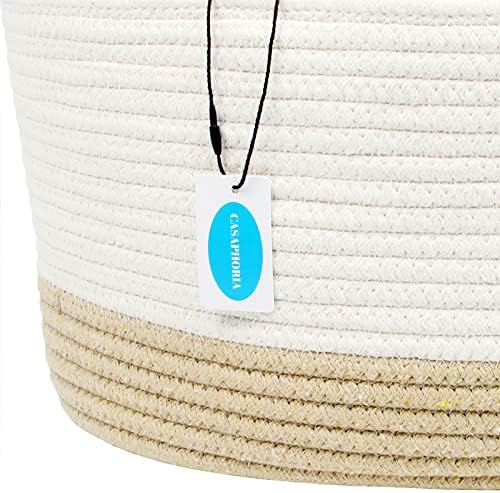 Casaphoria Caddy Organize Woven Cotton Rope Basket Caddy - Image 4