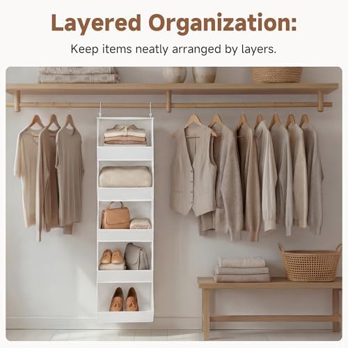 StorageWorks Basics Hanging Closet Organizer, Foldable Storage Organizer - Image 7