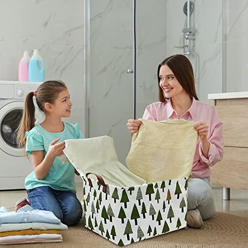 Tree basket, Laundry Basket Green Hamper Fabric Laundry Hamper, - Image 2