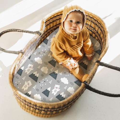 Yoofoss 3-Pack Bassinet Sheets for Boys Girls Universal Fit - Image 2