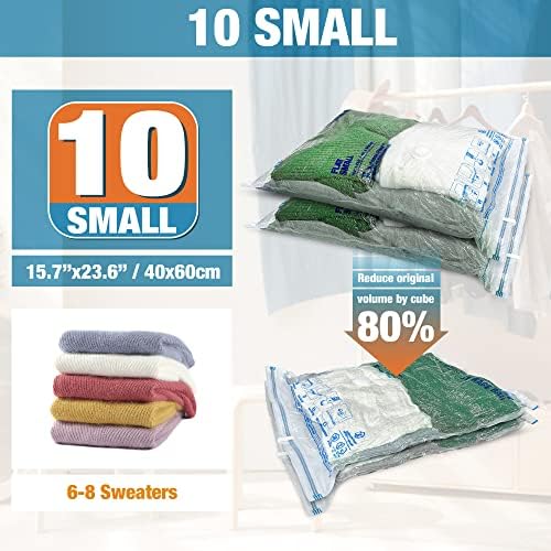 Vacuum Storage Bags, 10 Small Space Saver Vacuum Seal Bags, Space Bags - Image 2