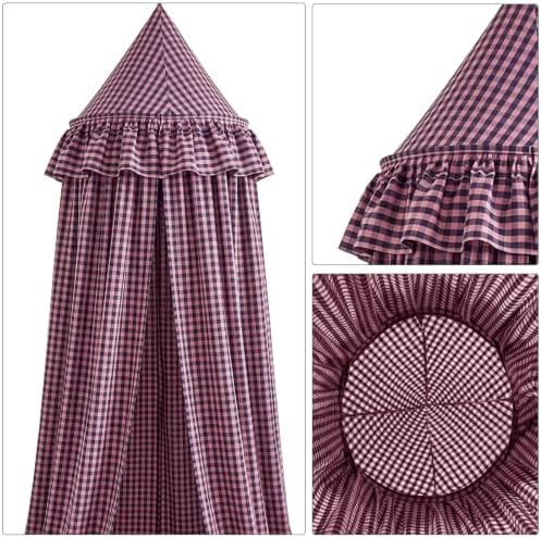 SmoothNovelty Gingham Plaid Bed Canopy - Image 7