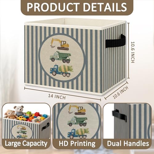 Construction Boy Nursery Foldable Storage Bins Box - Image 6