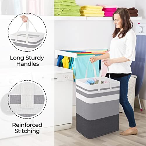 StorageRight Laundry Basket Hamper, 75L Collapsible Clothes Storage - Image 4