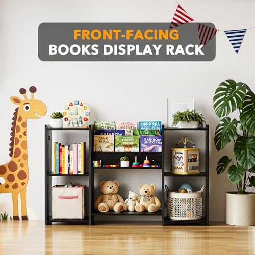SpaceAid 6-in-1 Bookshelf Storage Organizer, Montessori Bookcase - Image 5