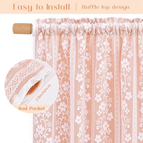 ASPMIZ Linen Kitchen Curtains Double Layers Window Curtain - Image 5