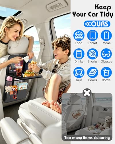 Car Backseat Organizer with Foldable Table Tray - Image 2